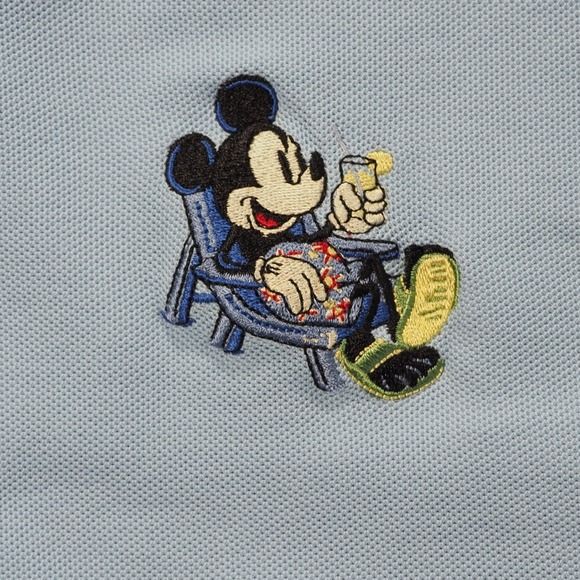 Tommy Bahama Disney Polo Shirt Mens 3XLB Big Blue Mickey Mouse Embroidered Pique - Picture 5 of 11